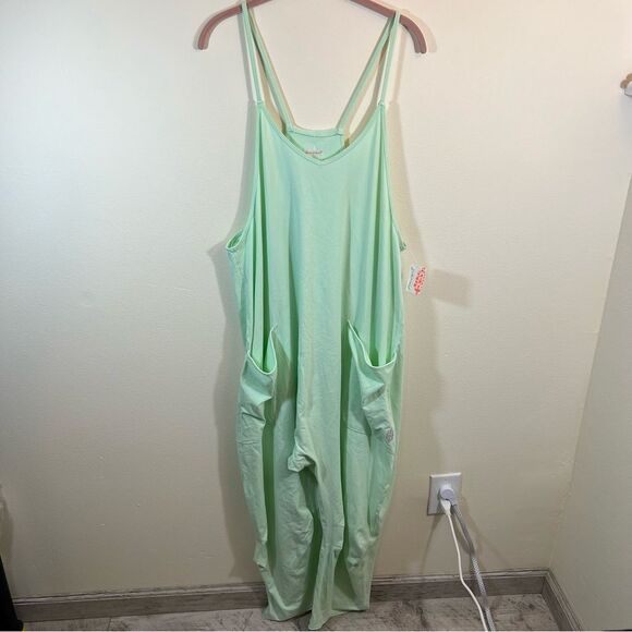 NWT Free People Movement Hot Shot Onesie In Pistachio-Mint Green Large - Picture 4 of 13